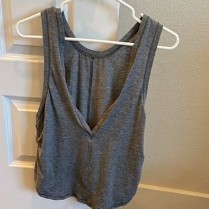 Heatered gray lululemon workout top